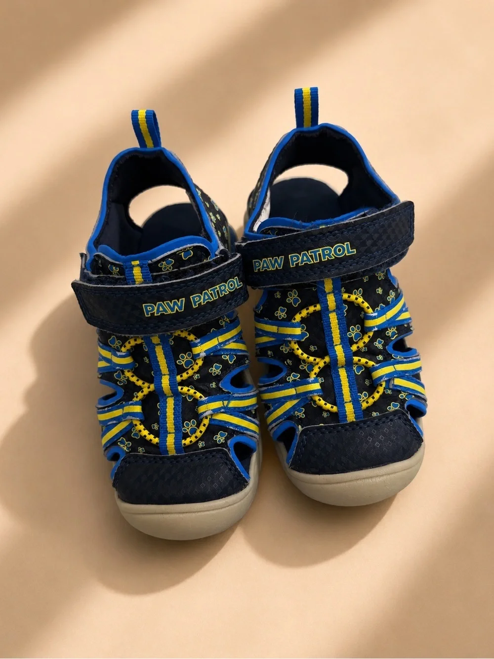 Paw Patrol Toddler Sandals Size 10 Blue Yellow Adventure Summer Water Shoes